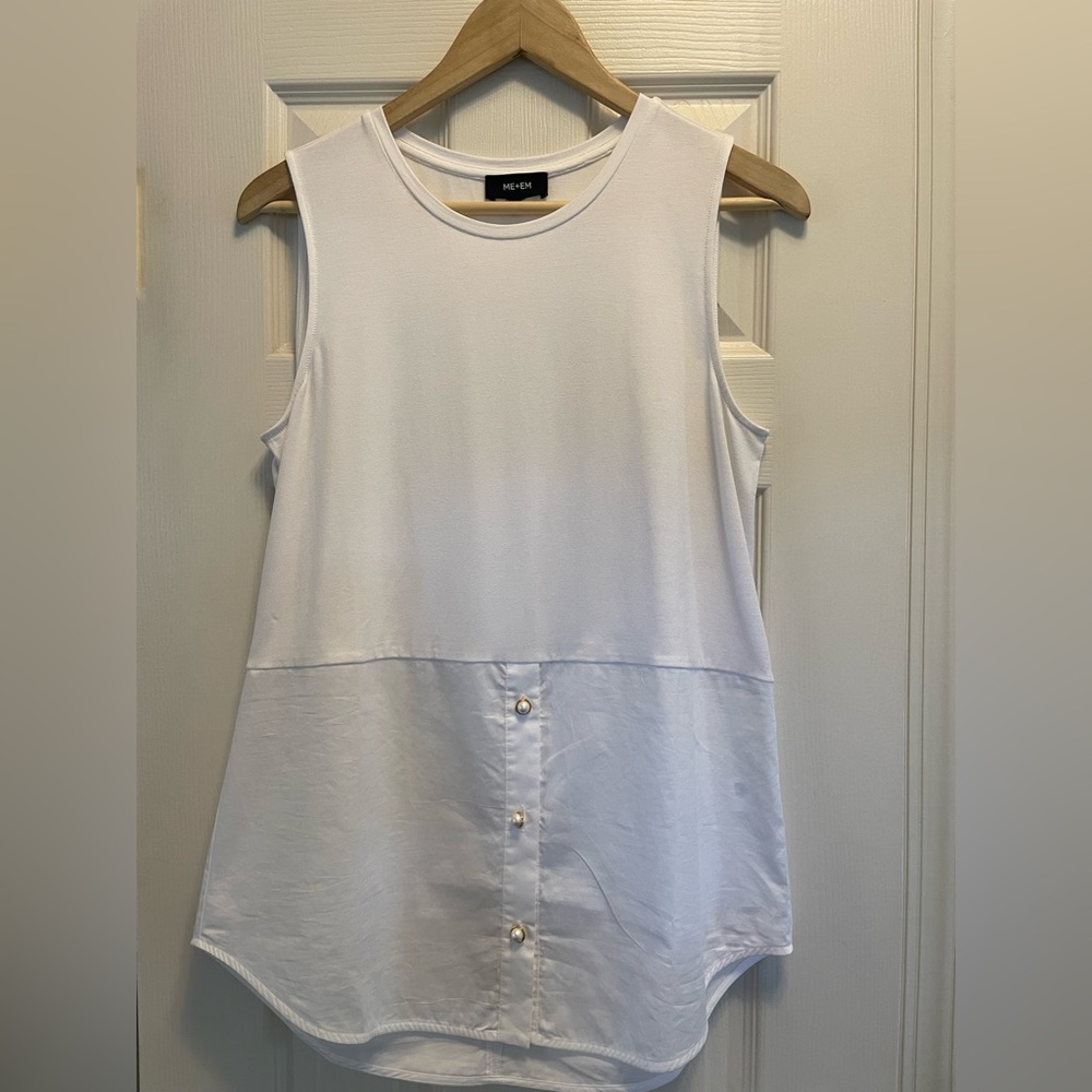 ME+EM Classic White Women's Top